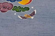 画像をギャラリービューアに読み込む, 紅型太鼓帯「ふくろうの丸紋」