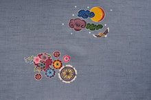 画像をギャラリービューアに読み込む, 紅型太鼓帯「ふくろうの丸紋」