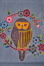 画像をギャラリービューアに読み込む, 紅型太鼓帯「ふくろうの丸紋」