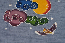 画像をギャラリービューアに読み込む, 紅型太鼓帯「ふくろうの丸紋」