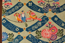 画像をギャラリービューアに読み込む, 紅型名古屋帯 六通「電照菊」