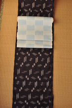 画像をギャラリービューアに読み込む, 黒の琉球絣 着尺 七五三 イーヌジー