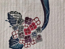 画像をギャラリービューアに読み込む, びんがた 夏物半襟 あじさいと虹(ポイント)