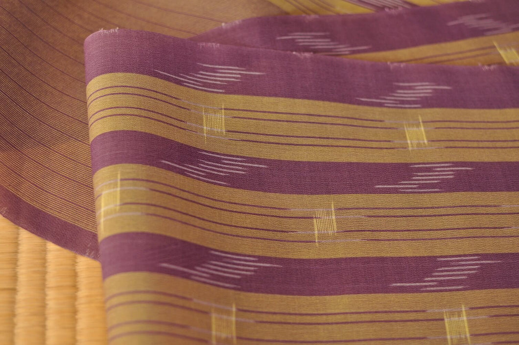紫の琉球絣上布